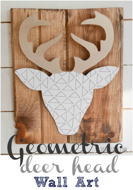 Geometric Deer Head Wall Art