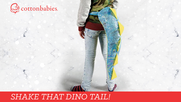 Shake that dino tail! Shop our latest toys in time for the holiday season. #cottonbabies