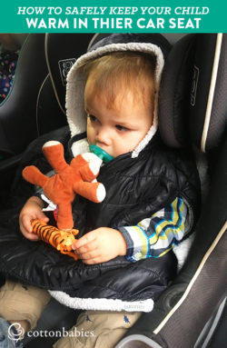 Car seat safety tips for keeping your baby warm while riding in their car seat.