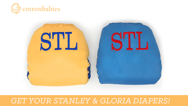 Commemorate the 2019 STL Blues with Stanley and Gloria Flip Diaper Covers. #cottonbabies #clothdiapers #LGB