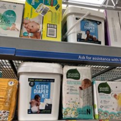 Elemental Joy IN the cloth diaper aisle in Walmart. 